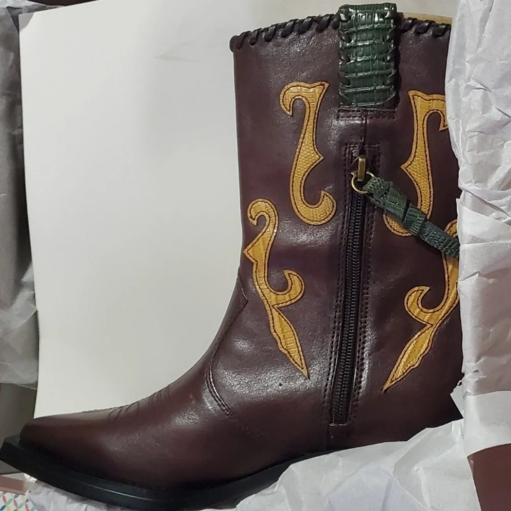 Franco Sarto Lance 2 Western Boots, Side Zip, Women, Size 7 M. New with box. - Picture 2 of 7